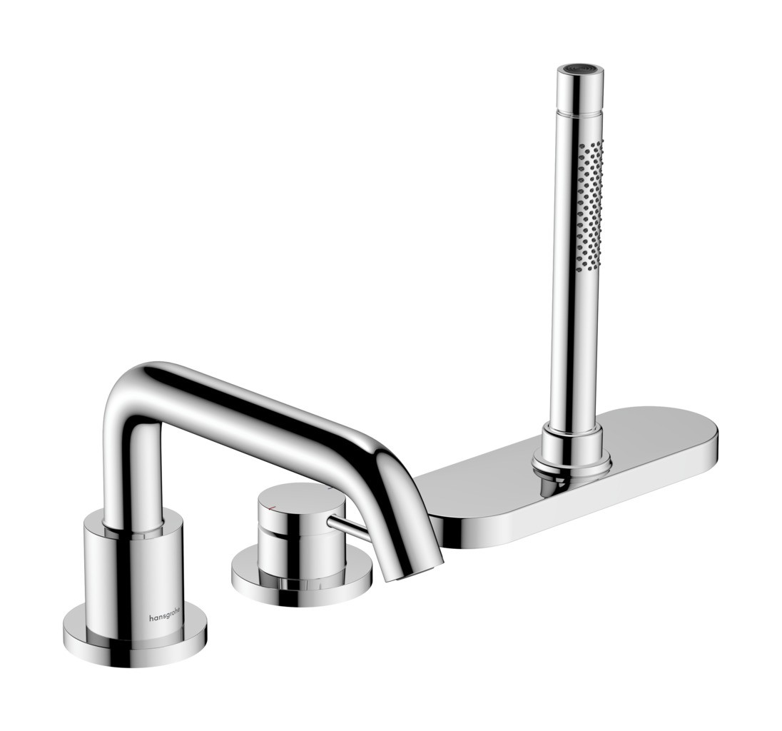 Hansgrohe Tecturis S 3-Loch Einhebel-Wannenrandmischer mit sBox Chrom