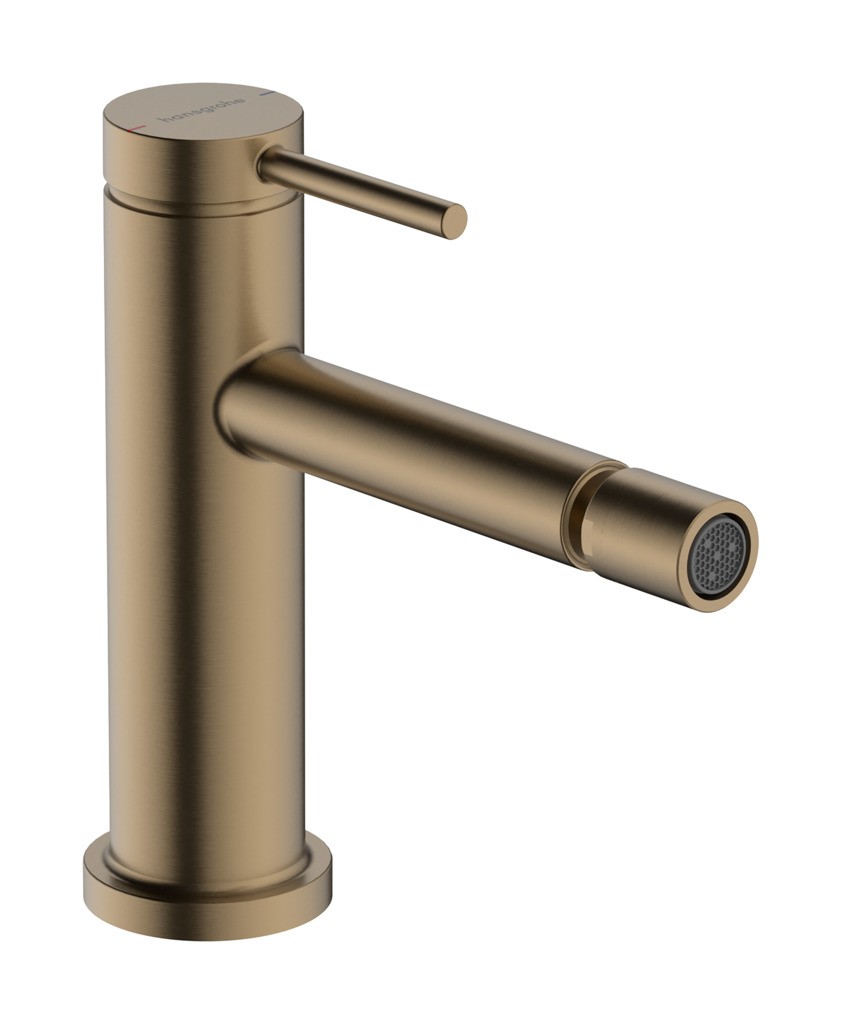 Hansgrohe Tecturis S Einhebel-Bidetmischer mit Zugstangen-Ablaufgarnitur Brushed Bronze