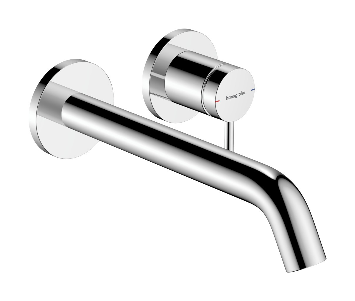 Hansgrohe Tecturis S Einhebel-Waschtischmischer Unterputz für Wandmontage mit Auslauf 22,5 cm Chrom