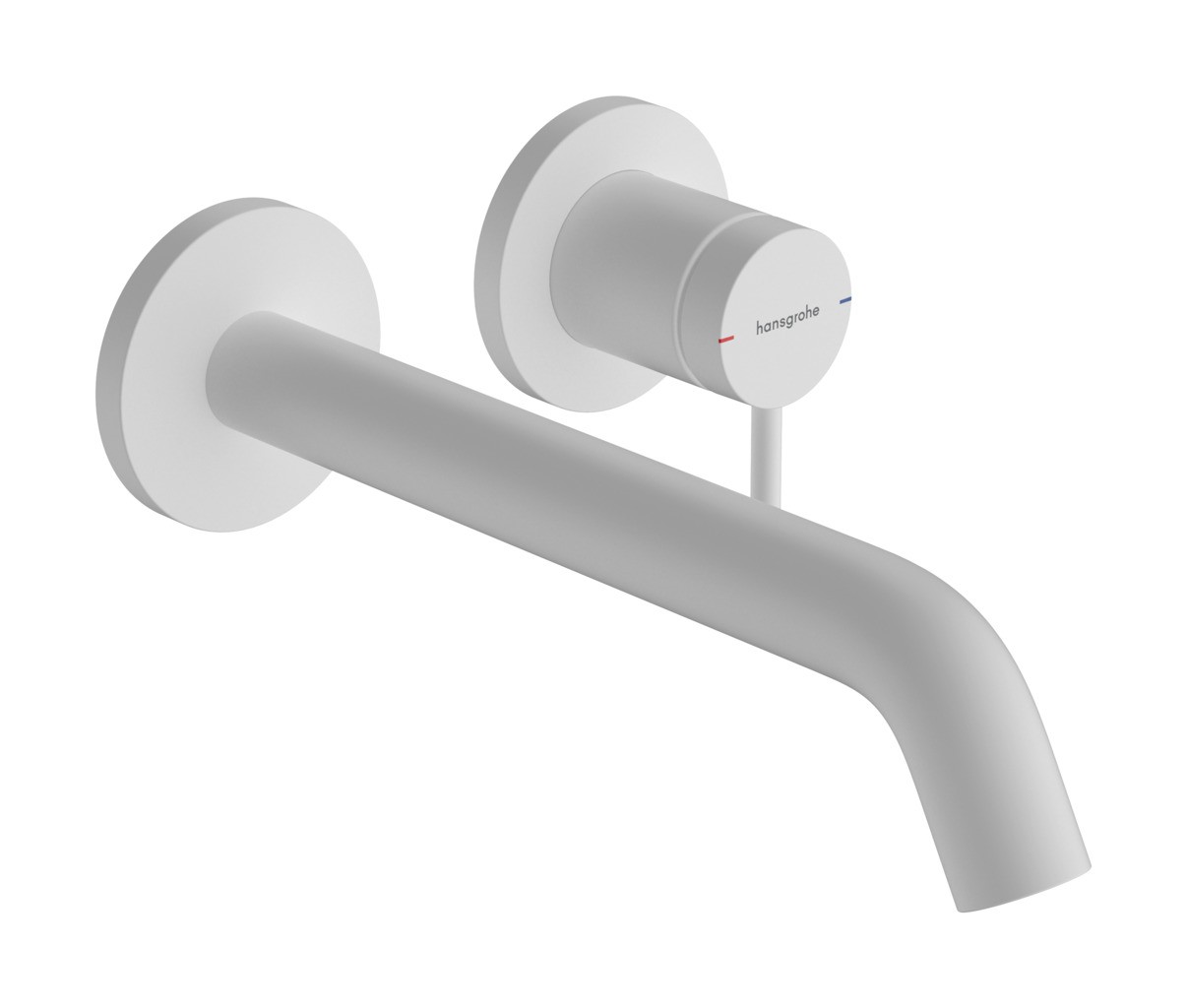 Hansgrohe Tecturis S Einhebel-Waschtischmischer Unterputz für Wandmontage mit Auslauf 22,5 cm Mattweiß