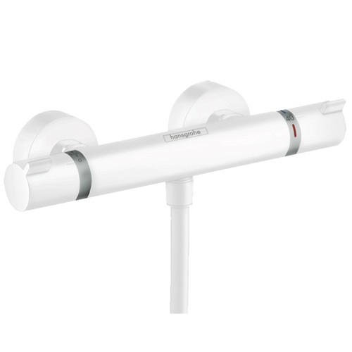 Hansgrohe Thermostat Ecostat Comfort Brausenmischer Aufputz DN15 mattweiss