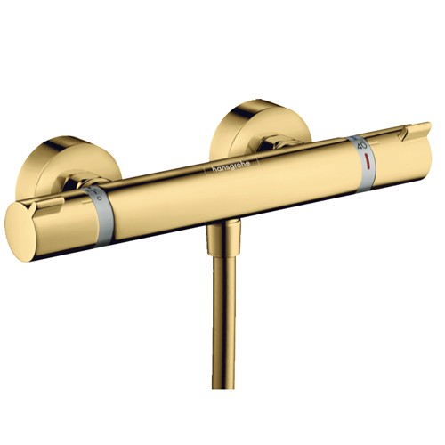Hansgrohe Thermostat Ecostat Comfort Brausenmischer Aufputz DN15 Polish Gold Optik