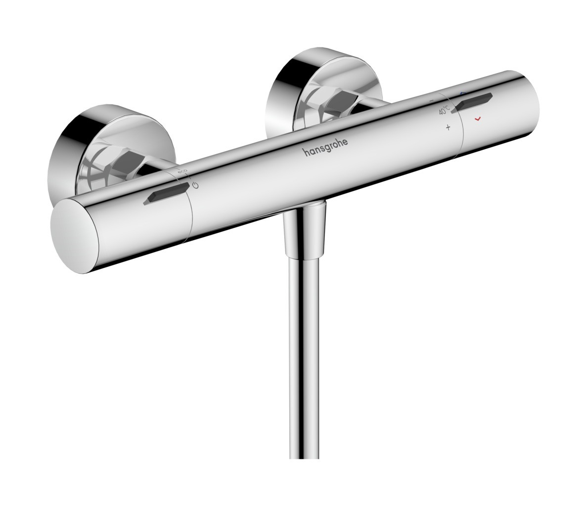 Hansgrohe Thermostat Ecostat Fine Brausenm. Aufputz DN15 m. verr. Sicherh.stop chrom