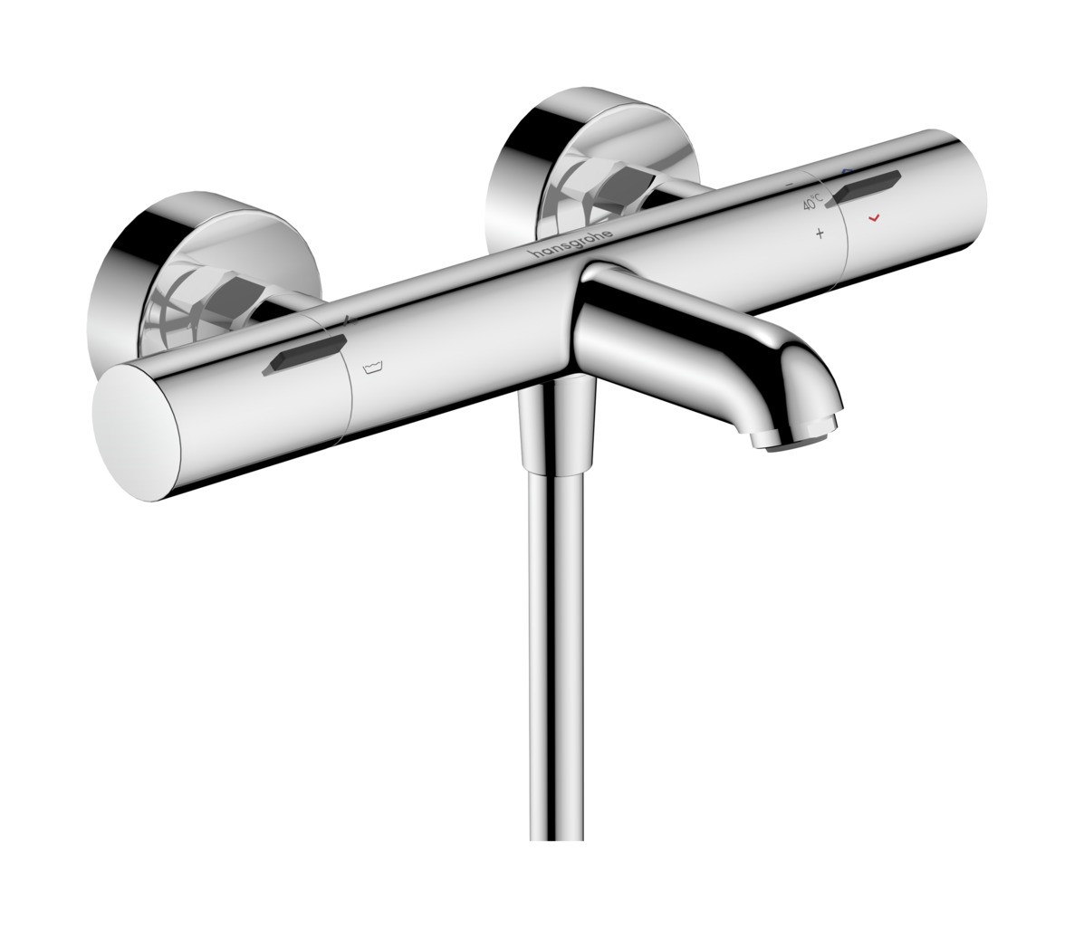 Hansgrohe Thermostat Ecostat Fine Wanne Aufputz DN15 chrom