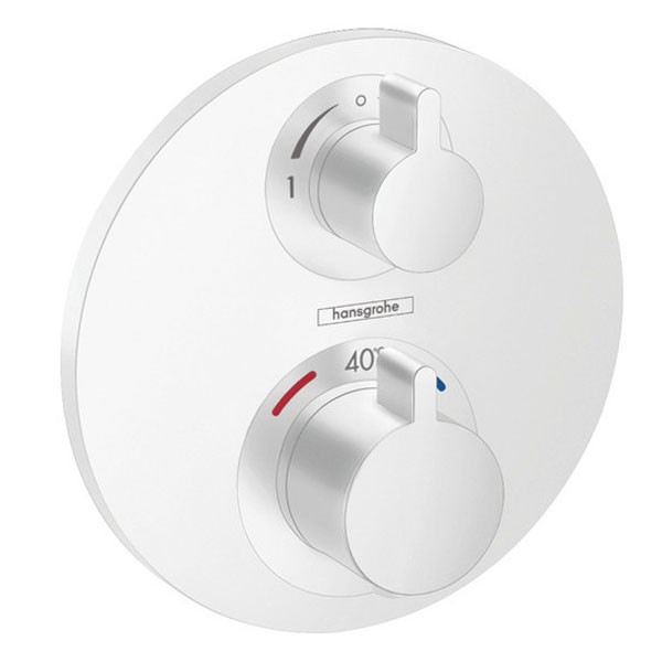 HG Thermostat Unterputz Ecostat S Fertigset 2 Verbraucher mattweiss