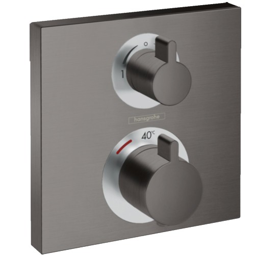 Hansgrohe Thermostat Unterputz Ecostat Square Fertigset 2 Verbraucher Brushed Black