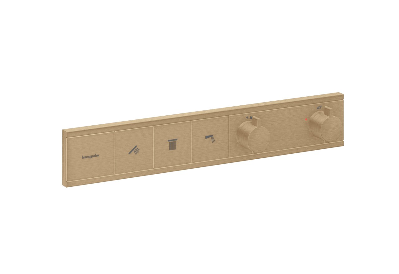 Hansgrohe Thermostat Unterputz RainSelect Fertigset 3 Verbraucher Brushed Bronze