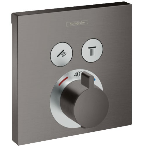 Hansgrohe Thermostat Unterputz ShowerSelect Fertigset 2 Verbraucher Brushed Black