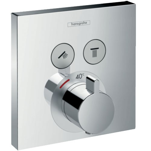 Hansgrohe Thermostat Unterputz ShowerSelect Fertigset 2 Verbraucher chrom