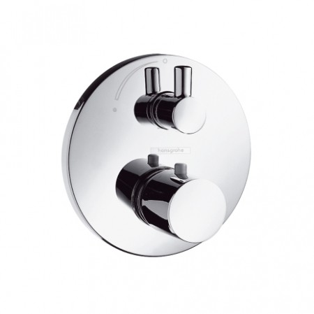 Hansgrohe Thermostatmischer Unterputz Ecostat F-Set chrom m.Absperrventil zyl.Griff