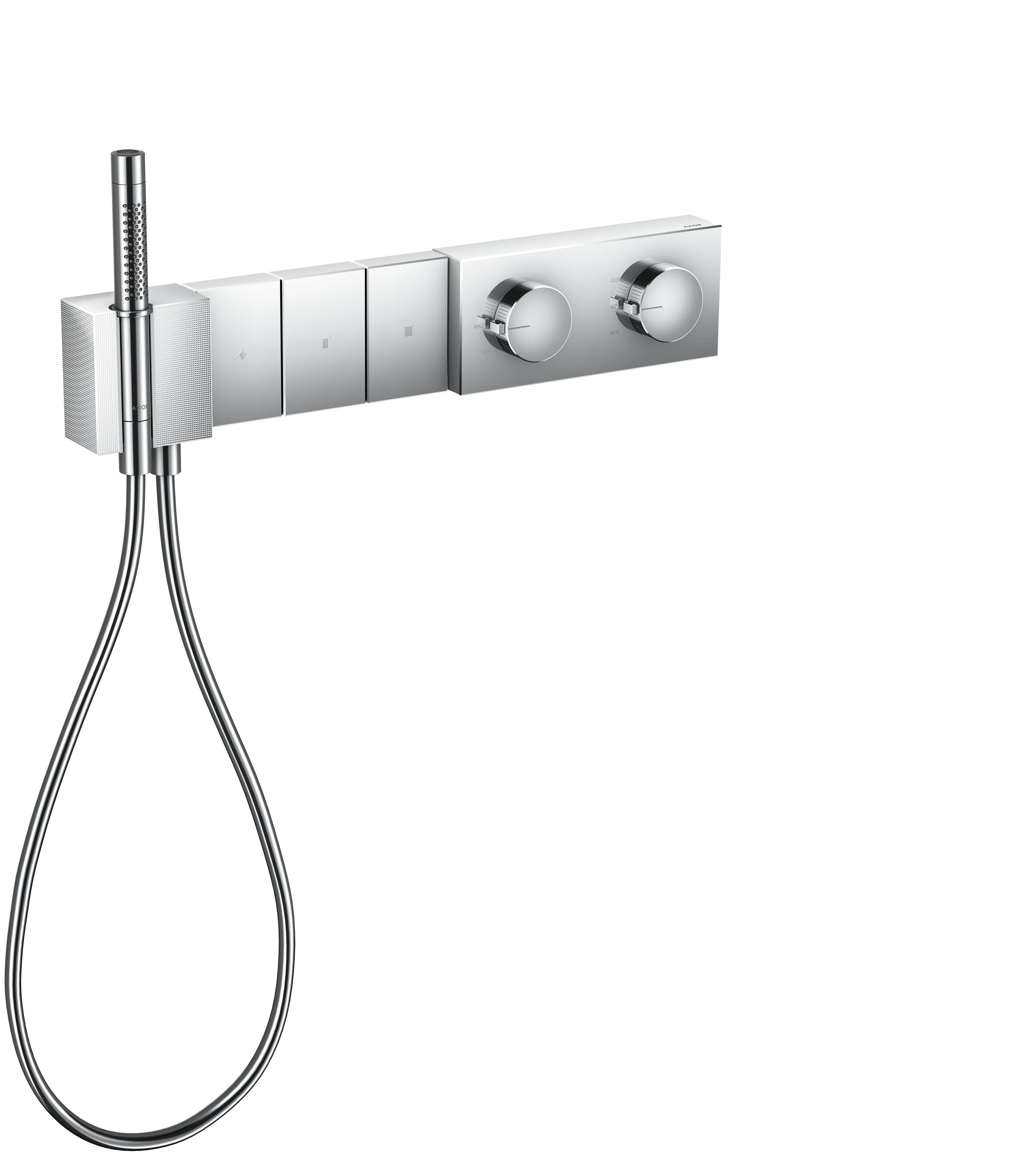 Hansgrohe Thermostatmodul Unterputz Select Axor Edge F-Set 3 Verbr.Diamantschliff chrom