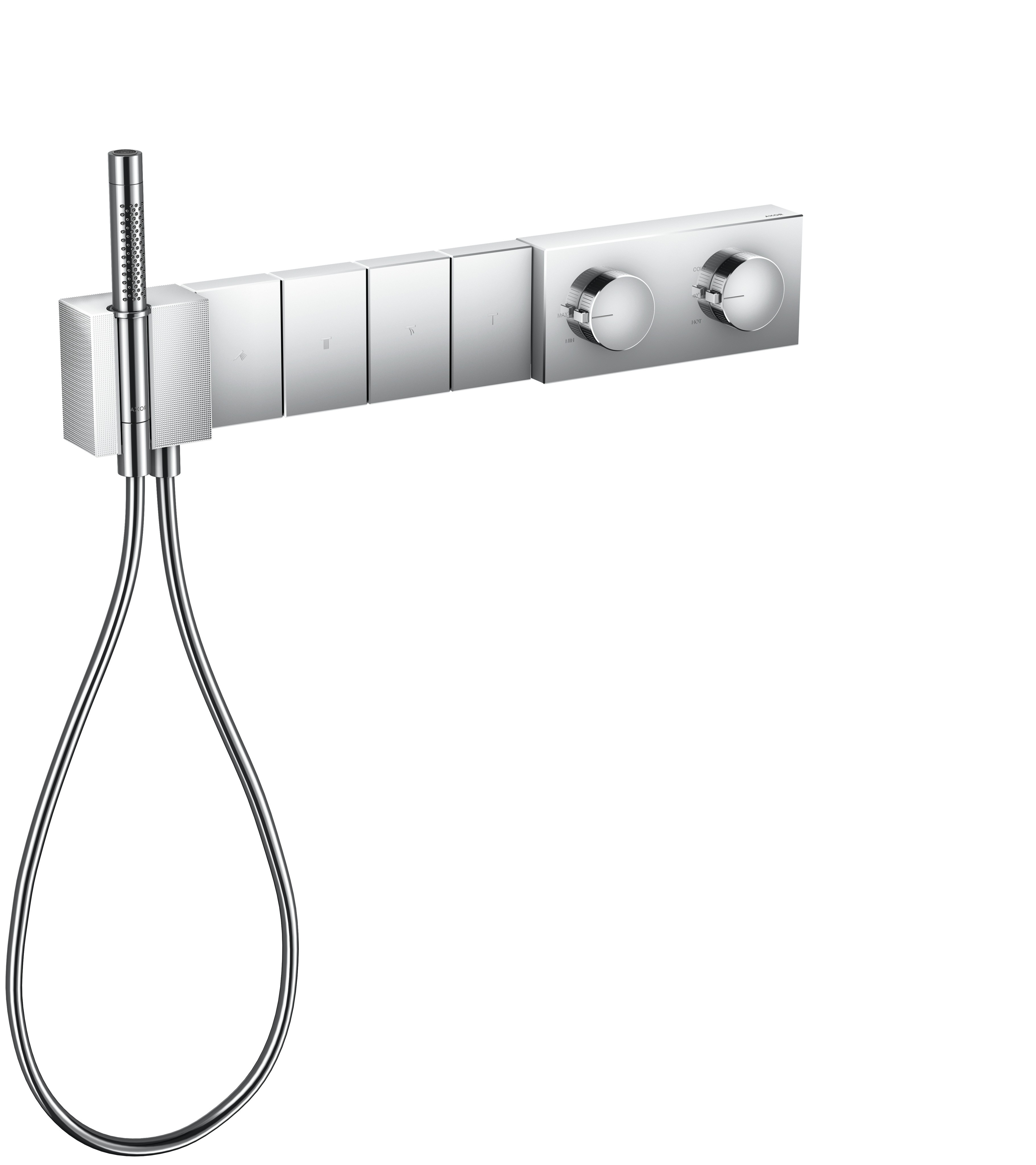 Hansgrohe Thermostatmodul Unterputz Select Axor Edge F-Set 4 Verbr.Diamantschliff chrom