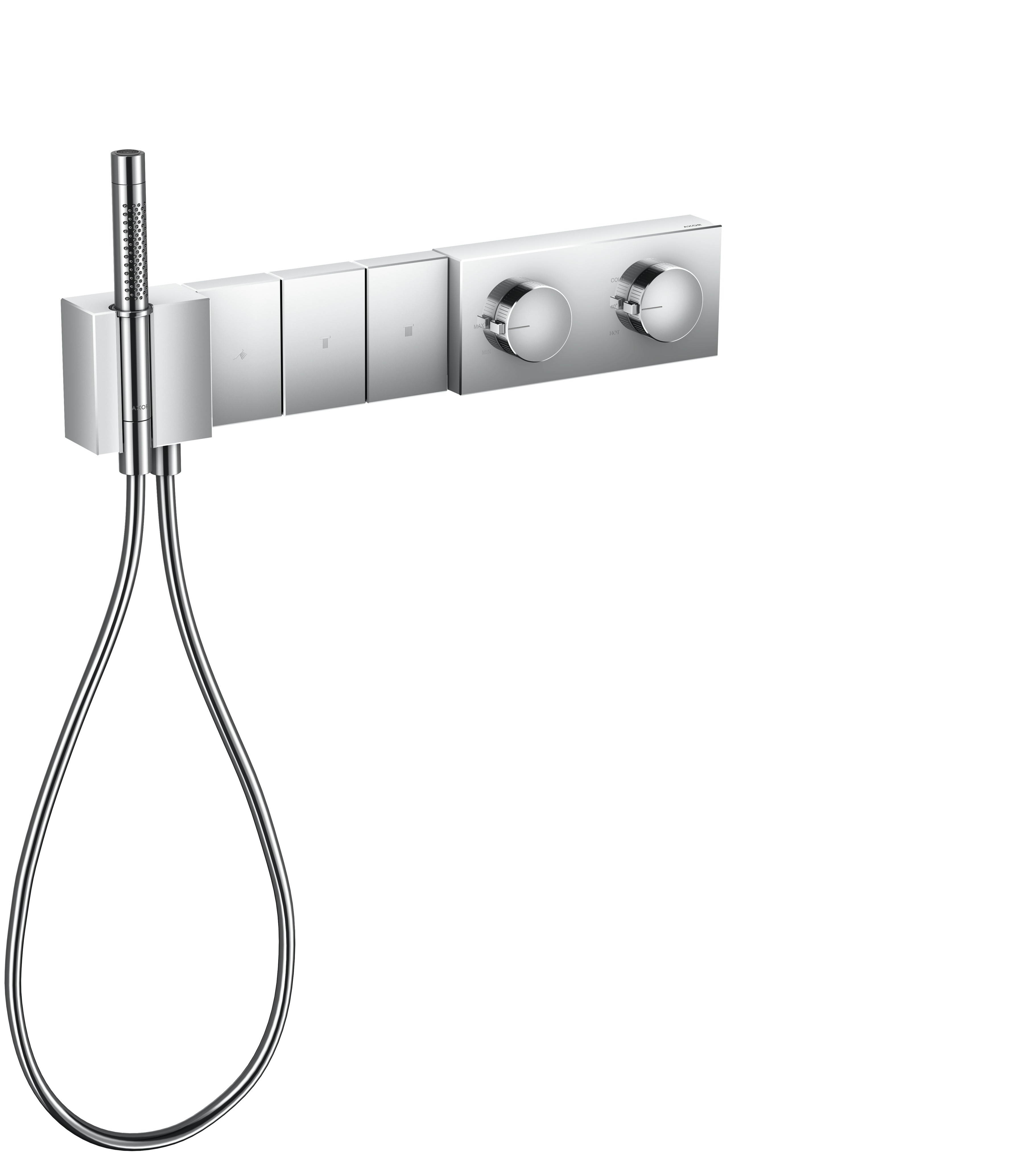 Hansgrohe Thermostatmodul Unterputz Select Axor Edge Fertigset 3 Verbraucher chrom