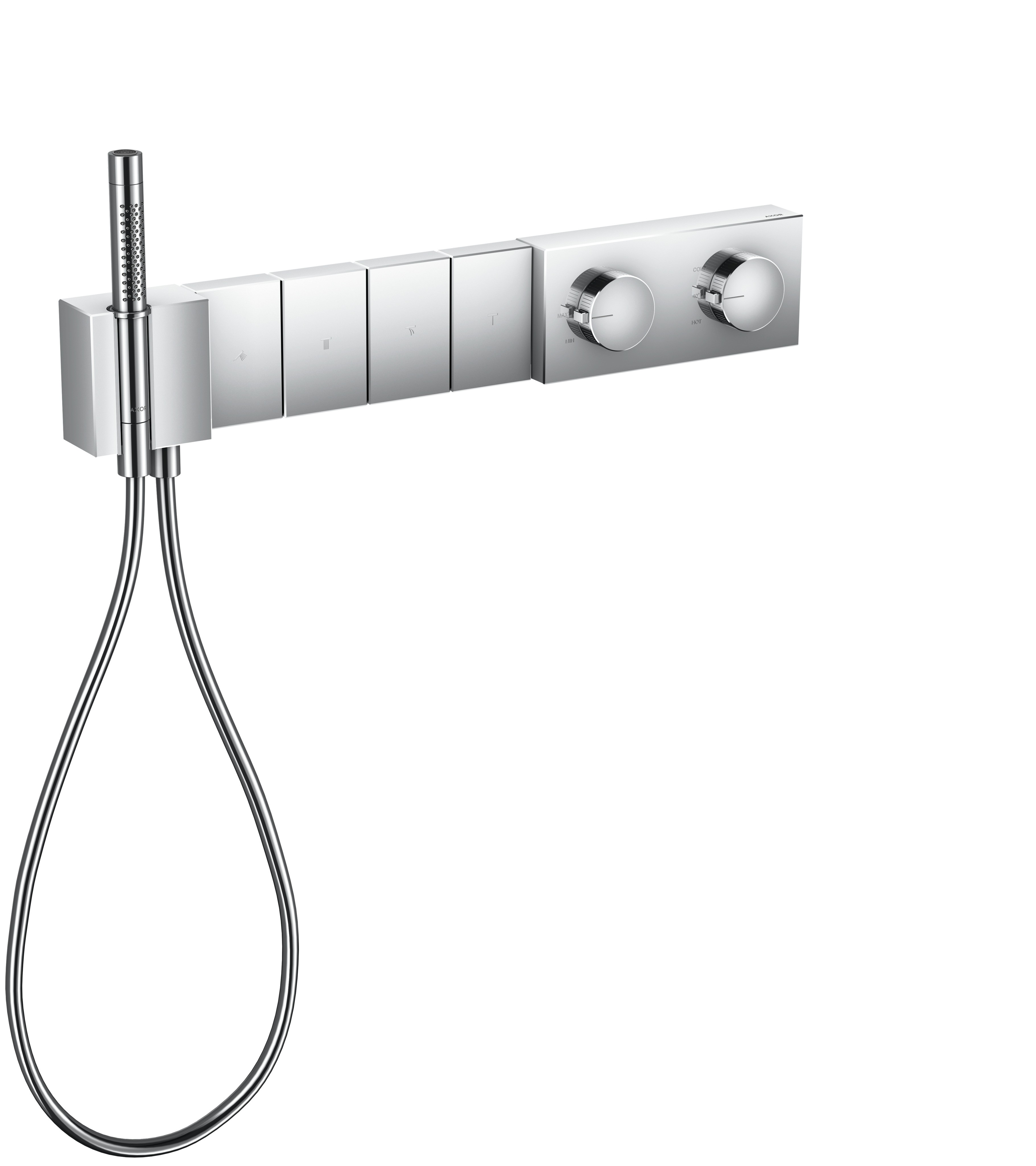 Hansgrohe Thermostatmodul Unterputz Select Axor Edge Fertigset 4 Verbraucher chrom