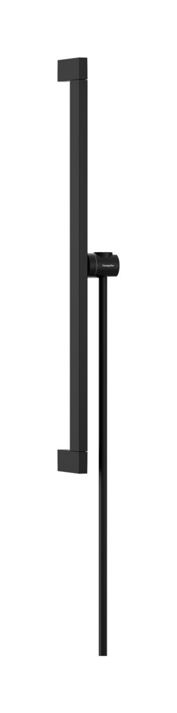 Hansgrohe Unica Brausestange E Puro 65 cm mit Easy Slide Handbrausehalter und Isiflex Brauseschlauch 160 cm Mattschwarz