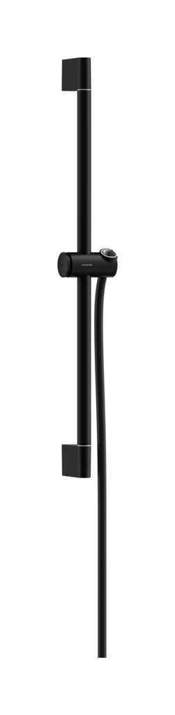 Hansgrohe Unica Brausestange Pulsify S 65 cm mit Push Handbrausehalter und Isiflex Brauseschlauch 160 cm Mattschwarz
