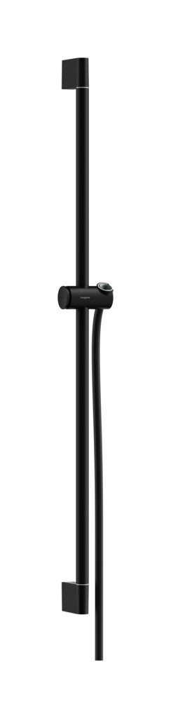 Hansgrohe Unica Brausestange Pulsify S 90 cm mit Push Handbrausehalter und Isiflex Brauseschlauch 160 cm Mattschwarz