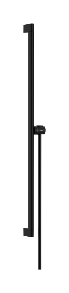 Hansgrohe Unica Brausestange S Puro 90 cm mit Easy Slide Handbrausehalter und Isiflex Brauseschlauch 160 cm Mattschwarz