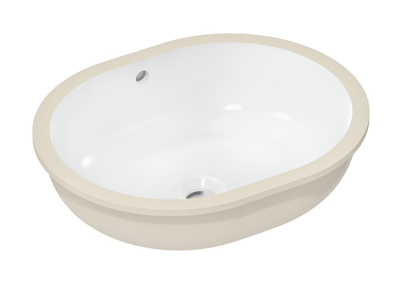 Hansgrohe Unterbauwaschtisch Xuniva U 450x350mm o.Hahnloch m.Überlauf weiß
