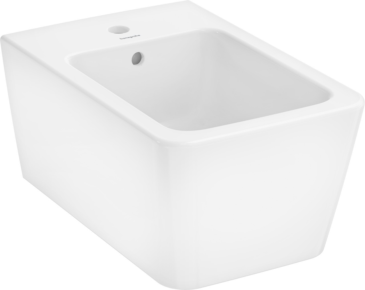 Hansgrohe Wand Bidet EluPura Q 540 mm mit Hahnloch u.Überlauf SMC weiß