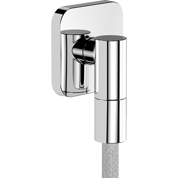Hansgrohe Wandanschluss FixFit Fine Q  mit Rückflussverhinderer chrom