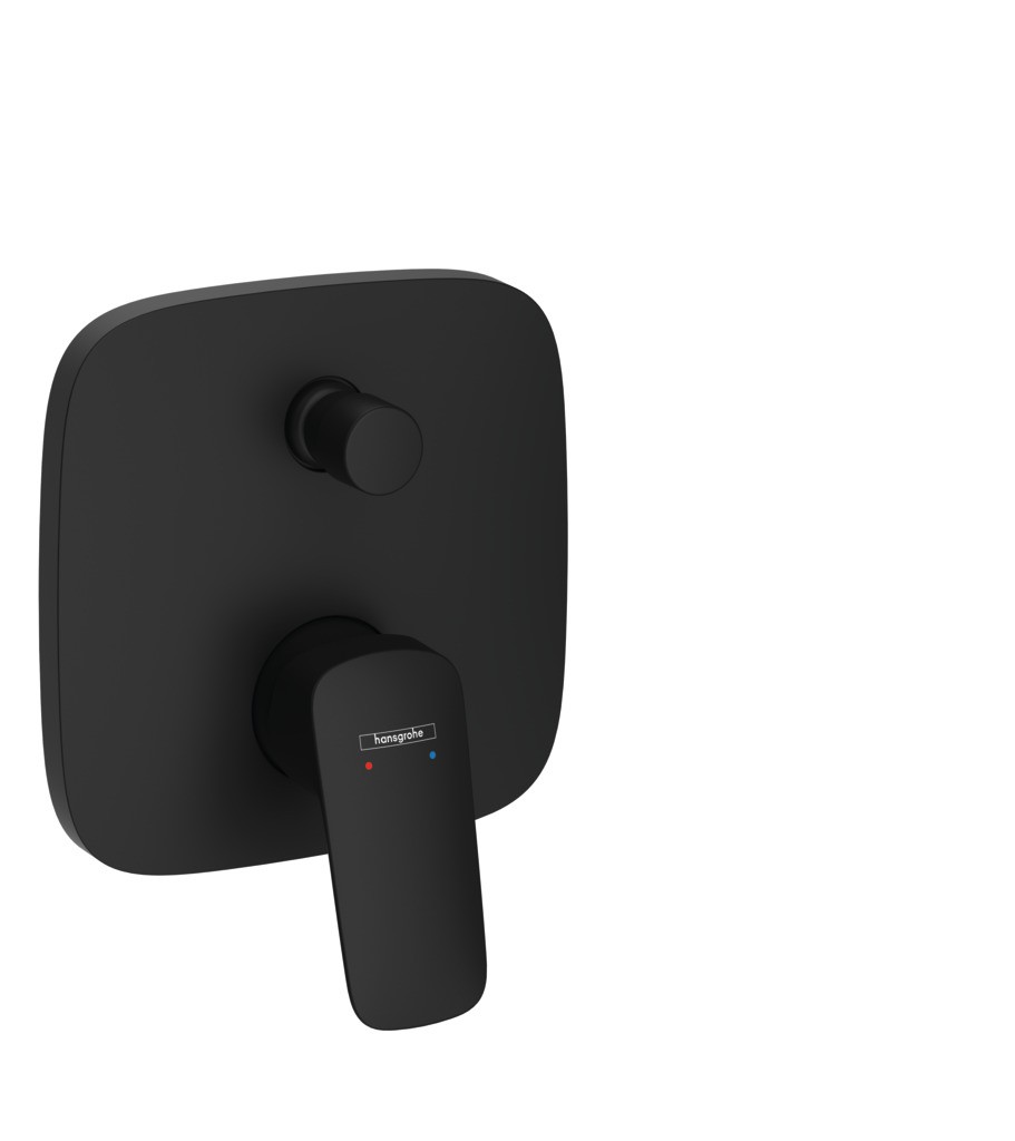 Hansgrohe Wannenmischer Unterputz Logis Fertigset Matt Black m.Sicherungskombination