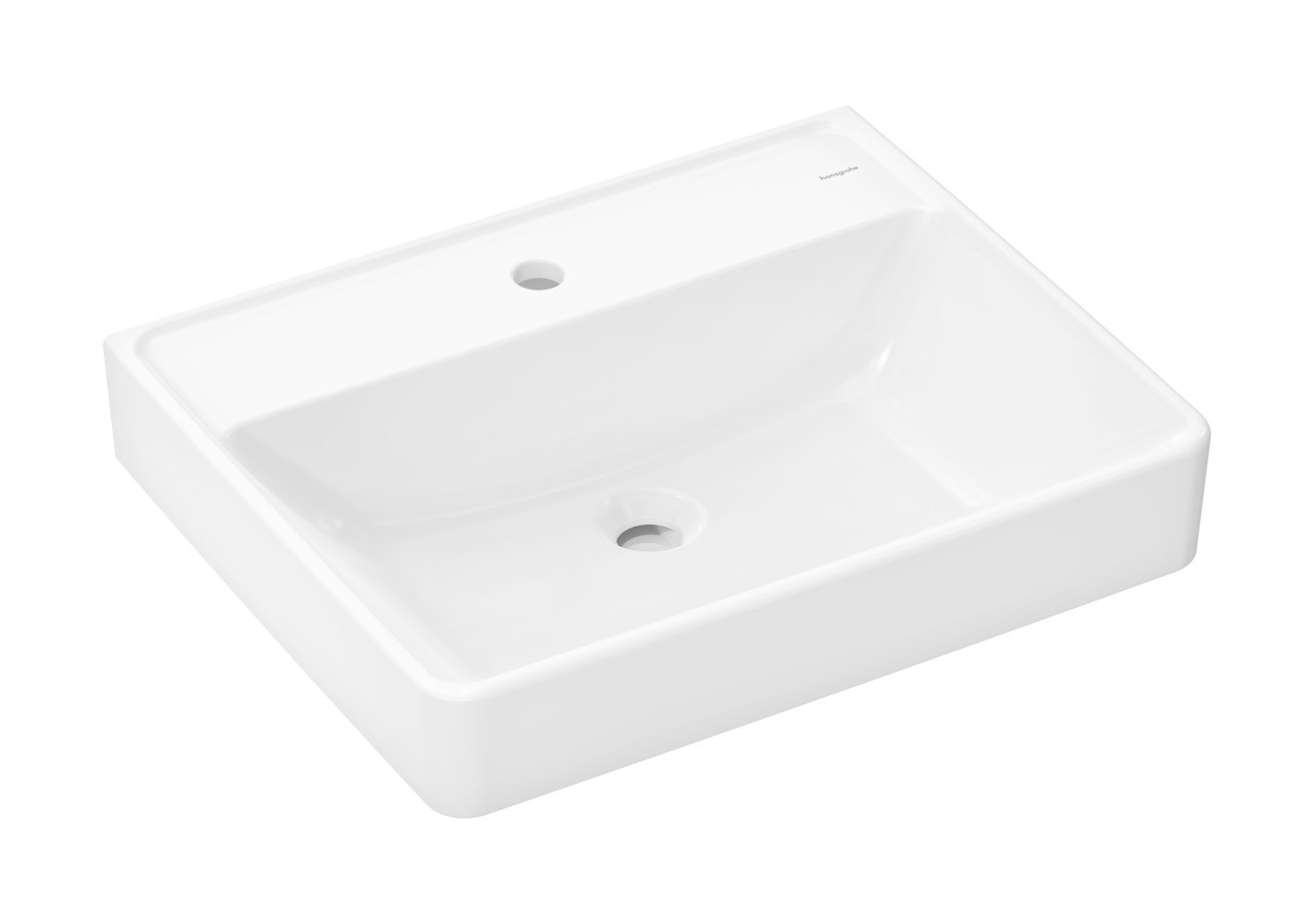 Hansgrohe Waschtisch Xanuia Q 600x480mm m.Hahnloch ohne Überlauf, SMC weiß