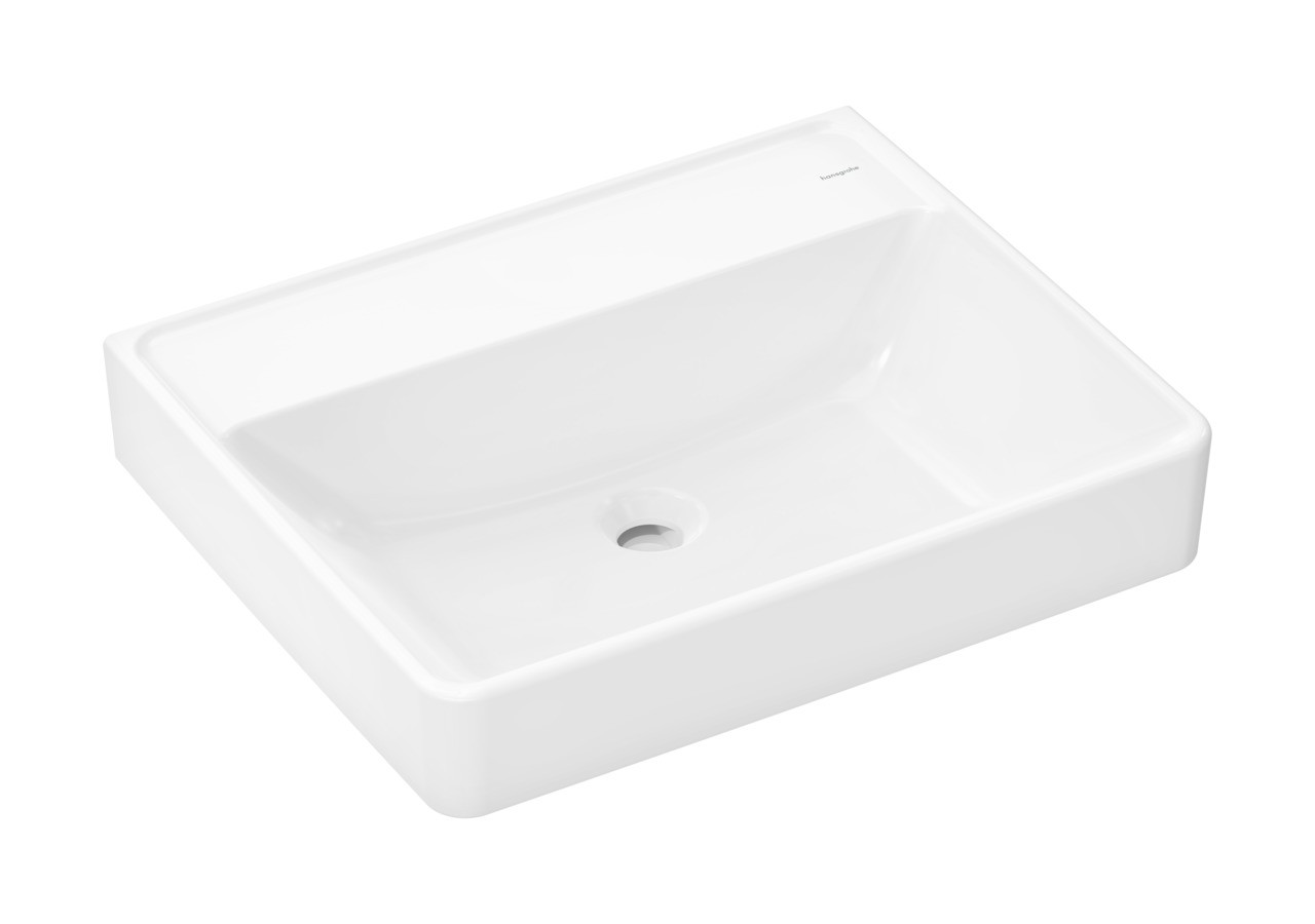 Hansgrohe Waschtisch Xanuia Q 600x480mm ohne Hahnloch u.Überlauf, SMC weiß