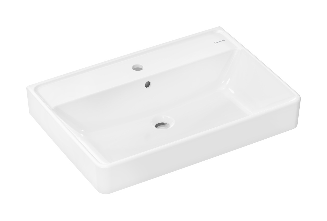 Hansgrohe Waschtisch Xanuia Q 700x480mm m.Hahnloch u.Überlauf weiß