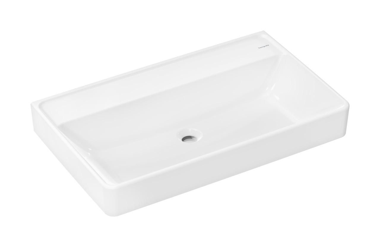 Hansgrohe Waschtisch Xanuia Q 800x480mm ohne Hahnloch u.Überlauf, SMC weiß