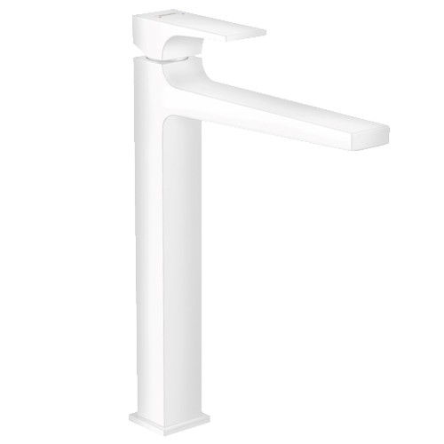 Hansgrohe Metropol Waschtischmischer 260 mattweiss mit Push-Open Ablaufgarnitur