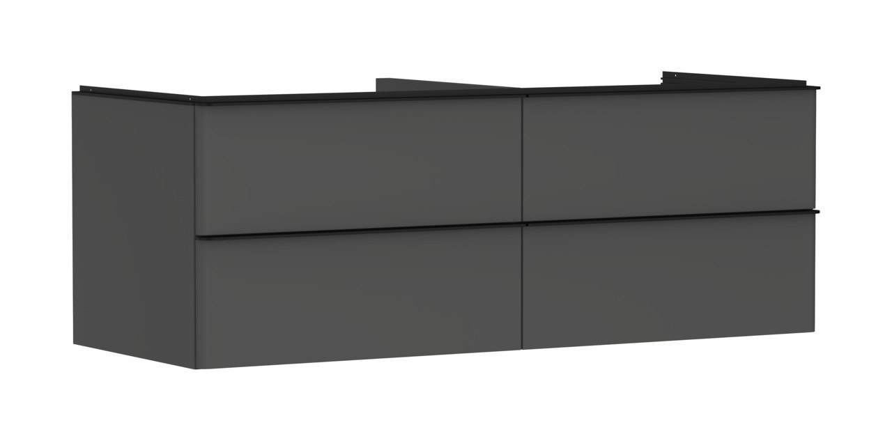 Hansgrohe Waschtischunterschrank Xelu Q DGM 1360x550mm m.4SK f.Kons.m.AWT Matt Black