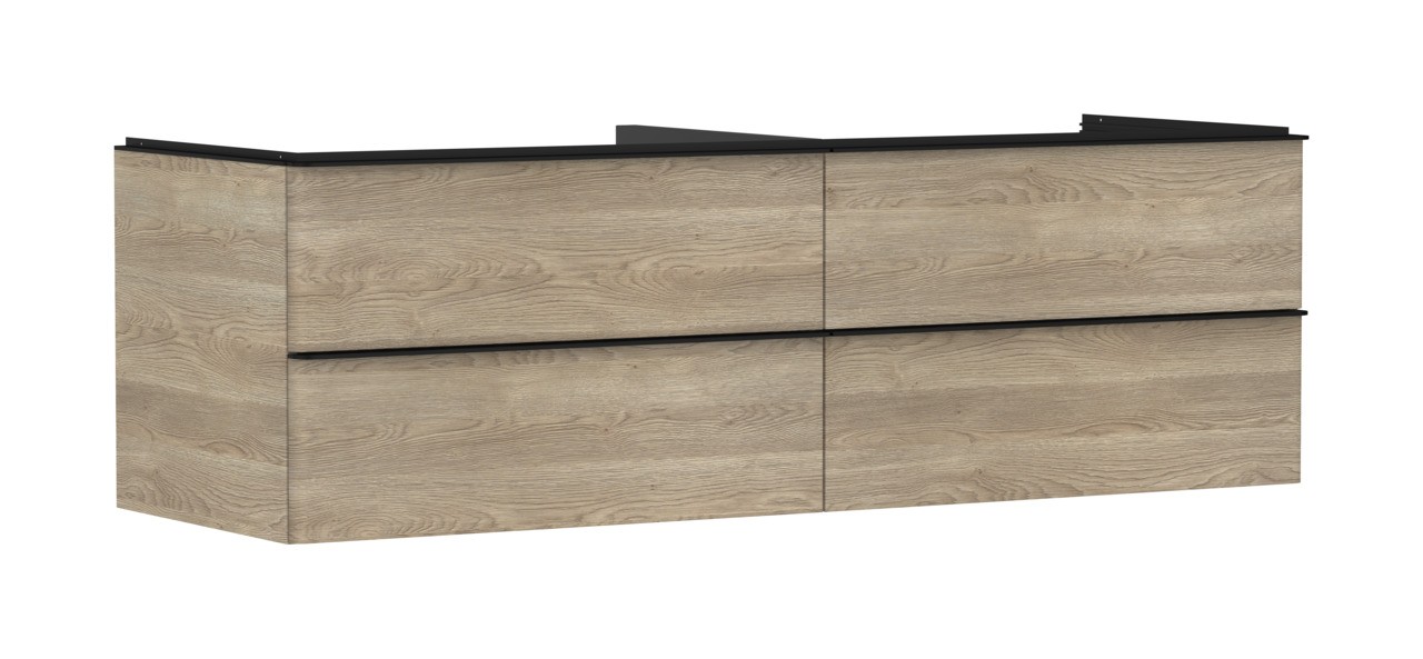Hansgrohe Waschtischunterschrank Xelu Q ECHN 1180x540mm m.4SK f.Kons.m.AWT Matt Black