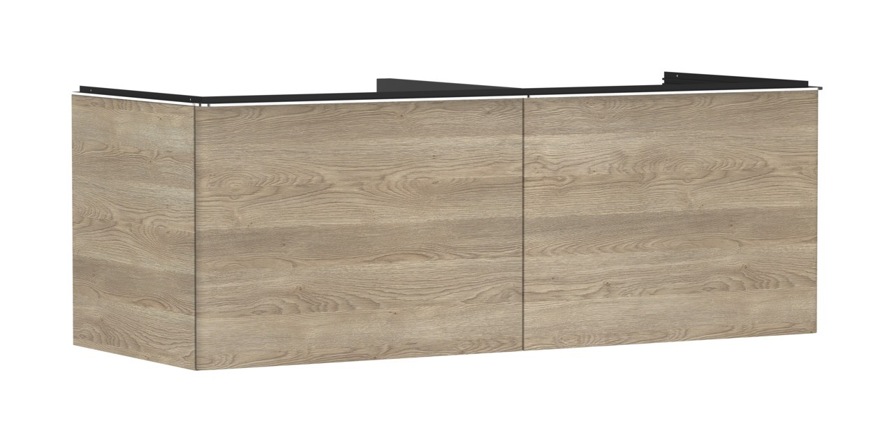 Hansgrohe Waschtischunterschrank Xelu Q ECHN 1360x540mm 2SK f.Kons.m.AWT ge chr