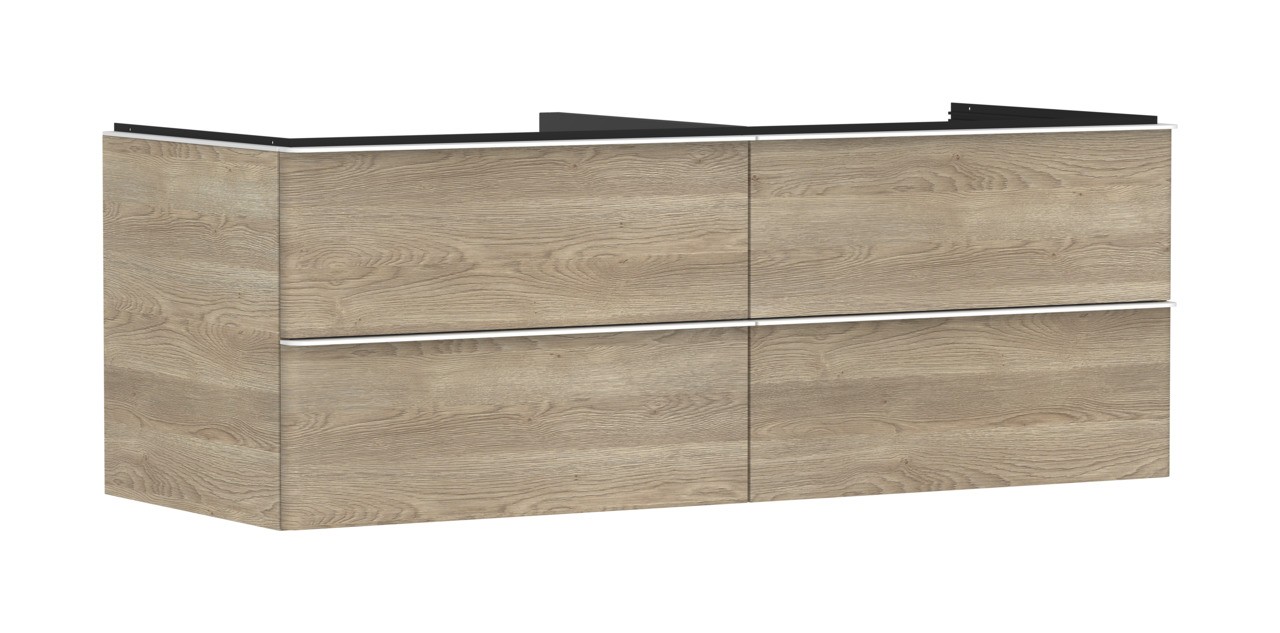 Hansgrohe Waschtischunterschrank Xelu Q ECHN 1360x550mm m.4SK f.Kons.m.AWT Matt White