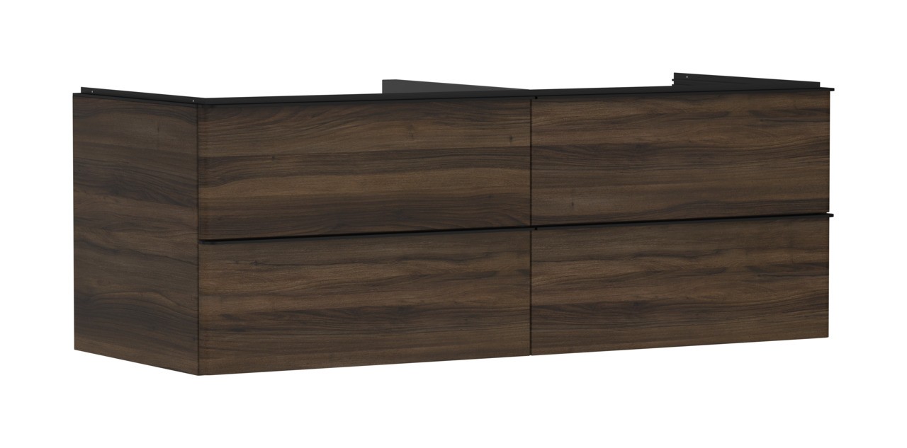 Hansgrohe Waschtischunterschrank Xelu Q NBD 1360x550mm m. 4SK f.Kons.m.AWT Matt Black