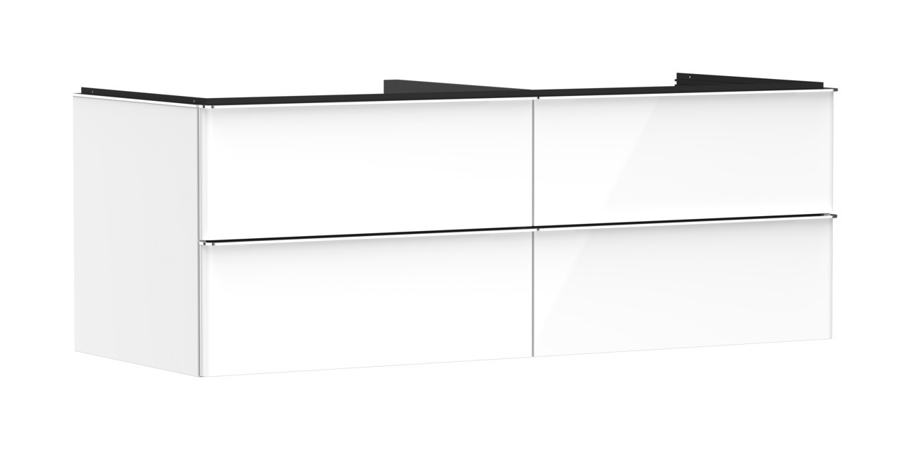 Hansgrohe Waschtischunterschrank Xelu Q we hgl 1180x540mm m.4SK f.Kons./AWT chr