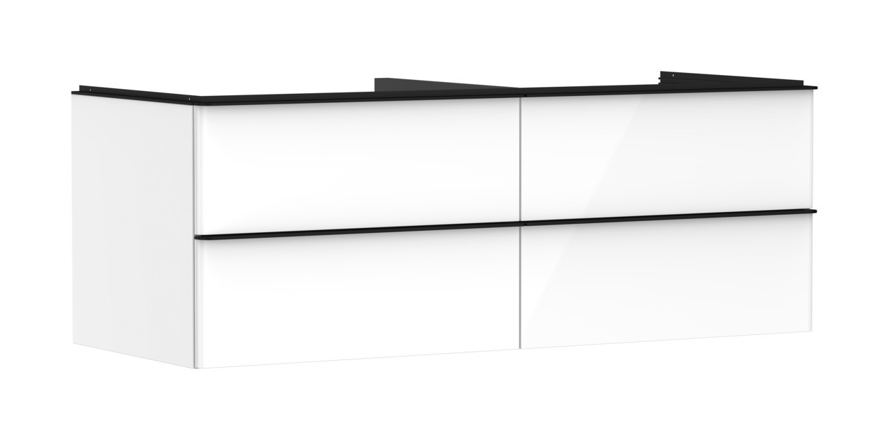 Hansgrohe Waschtischunterschrank Xelu Q we hgl 1180x540mm m.4SK f.Kons./AWT Matt Black