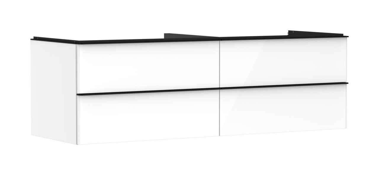 Hansgrohe Waschtischunterschrank Xelu Q we hgl 1180x540mm m.4SK f.Kons.m.AWT Matt Black