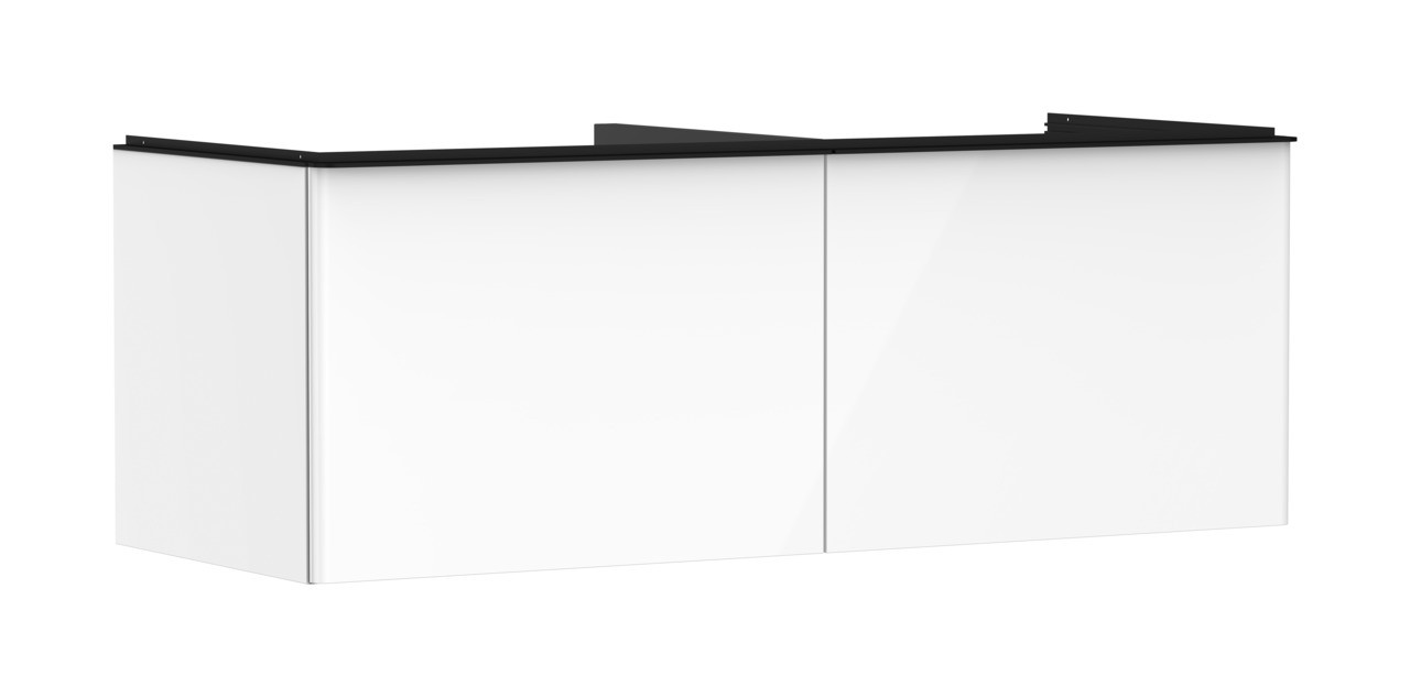 Hansgrohe Waschtischunterschrank Xelu Q we hgl 1360x540mm 2SK f.Kon./AWT ge Matt Black