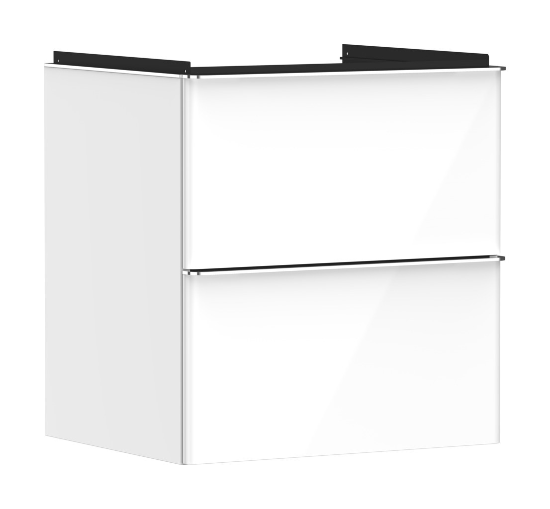 Hansgrohe Waschtischunterschrank Xelu Q we hgl 580x475mm mit 2 SK für WT chrom