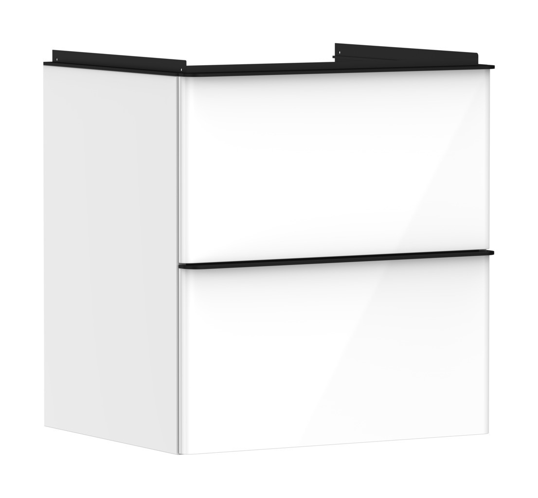 Hansgrohe Waschtischunterschrank Xelu Q we hgl 580x475mm mit 2 SK für WT Matt Black