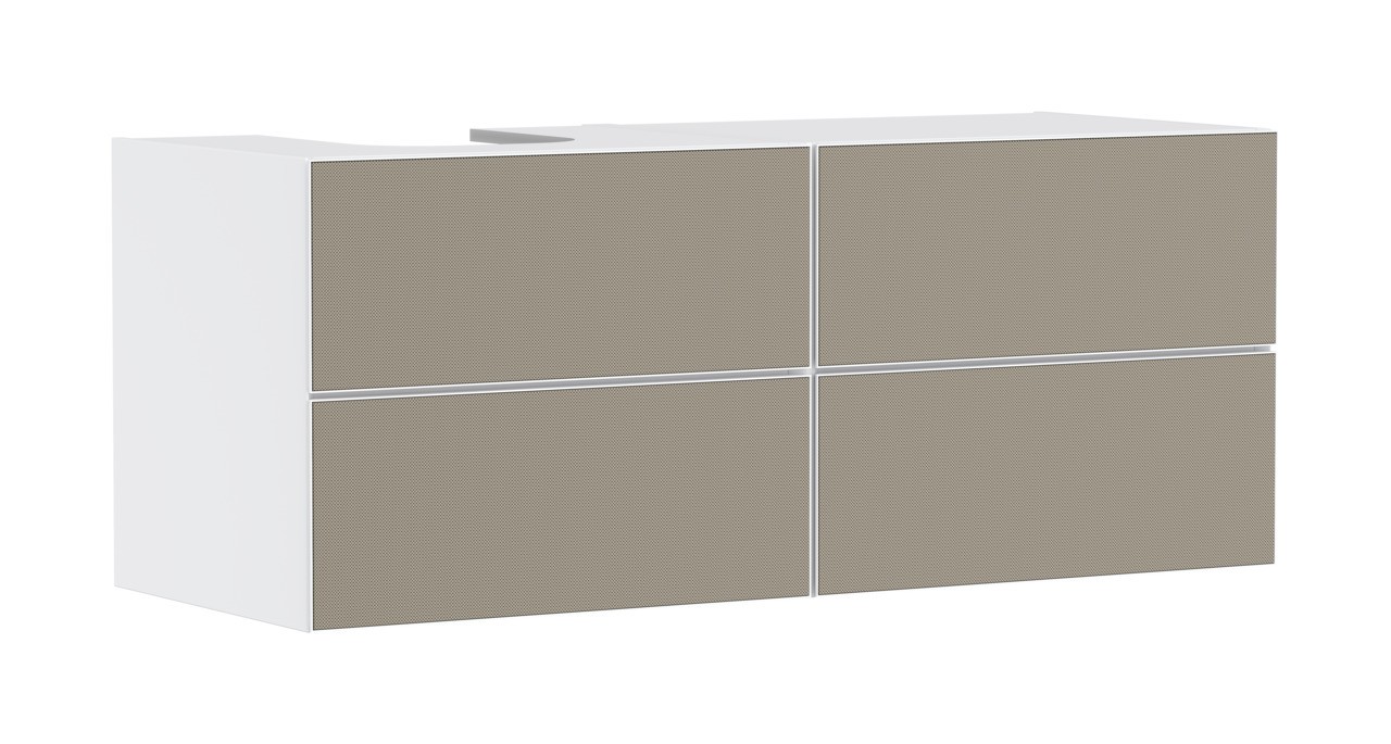 Hansgrohe Waschtischunterschrank Xevolos E Matt White 1370/550mm m.4SK f.Kons.m. AWT ge li BZs