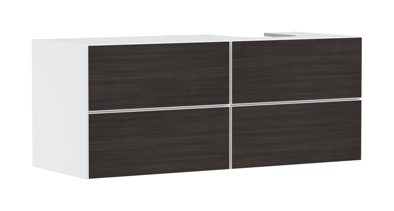 Hansgrohe Waschtischunterschrank Xevolos E Matt White 1370/550mm m.4SK f.Kons.m.AWT ge re ECHD