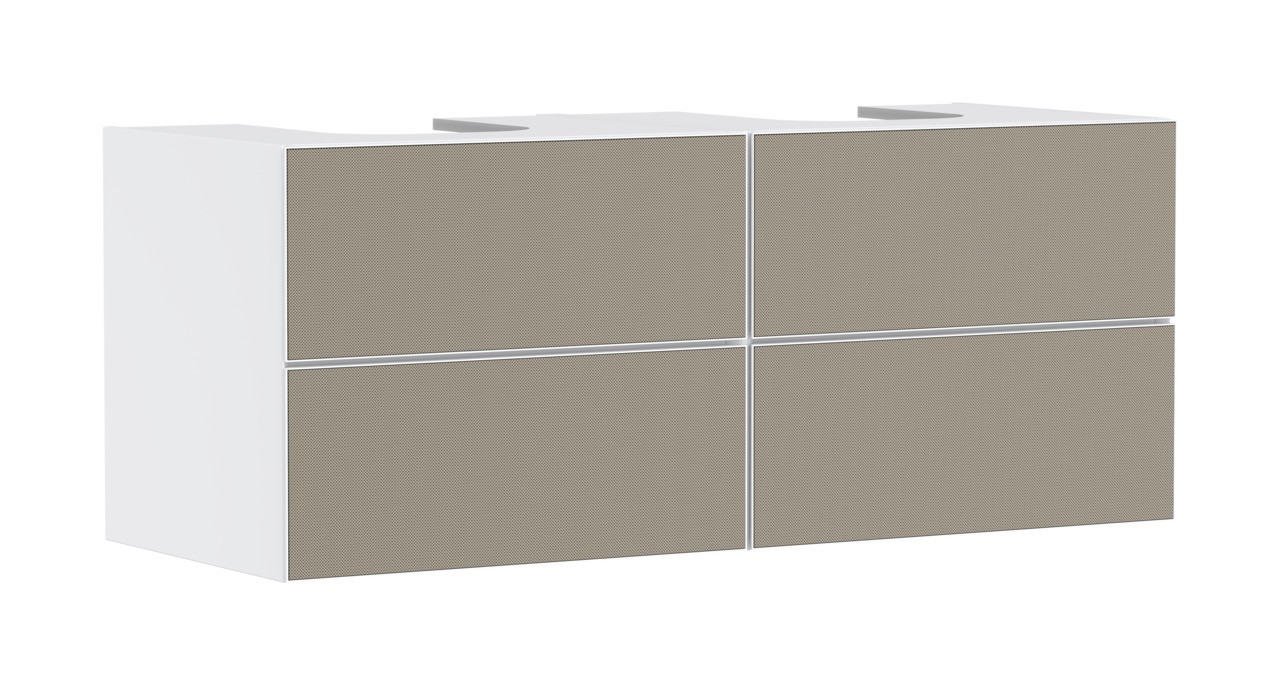 Hansgrohe Waschtischunterschrank Xevolos E Matt White 1370/550mm mit 4 SK f.Kons.m.WT ge BZs