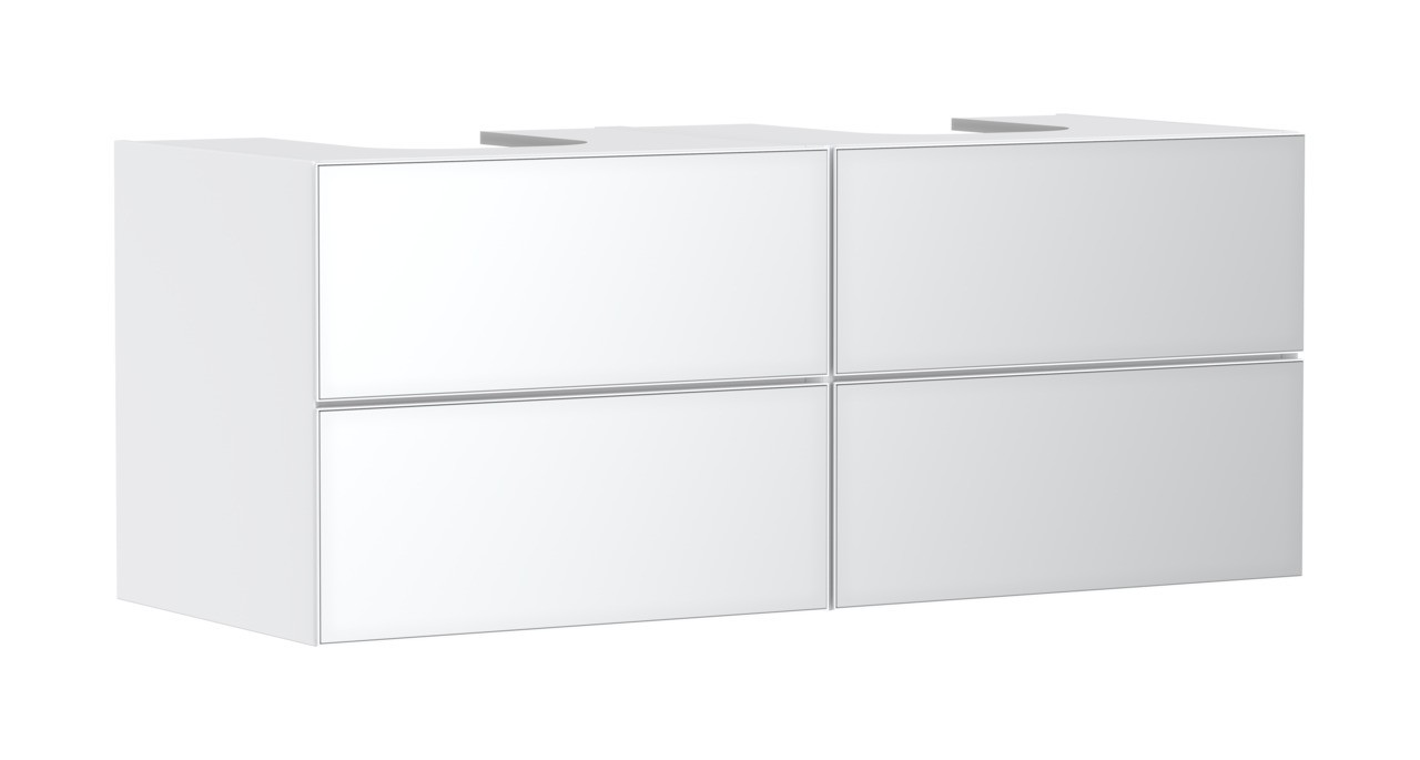 Hansgrohe Waschtischunterschrank Xevolos E Matt White 1370/550mm mit 4 SK f.Kons.m.WT ge Wme