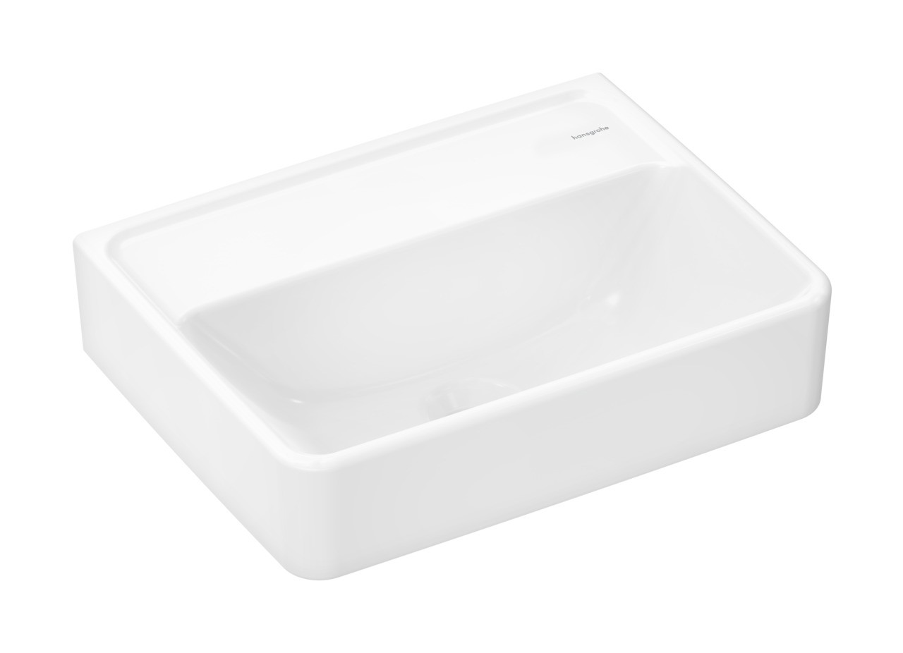 Hansgrohe Xanuia Q Handwaschbecken 450/340 ohne Hahnloch und Überlauf, SmartClean Weiß