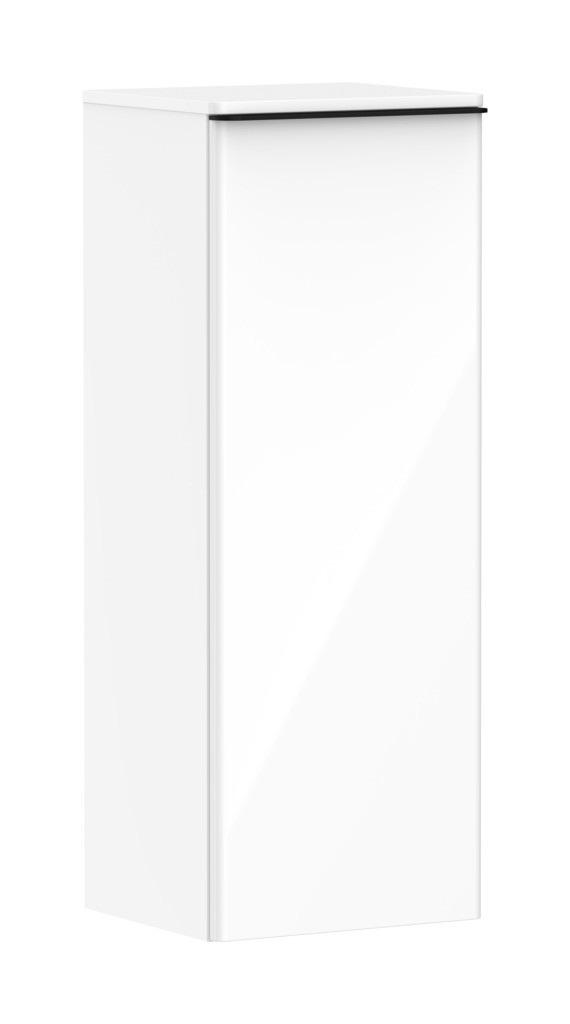 Hansgrohe Xelu Q Halbhochschrank Weiß Hochglanz 400/350, Türanschlag rechts Mattschwarz