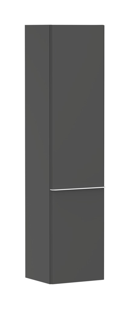 Hansgrohe Xelu Q Hochschrank Diamantgrau Matt 400/350, Türanschlag links Mattweiß