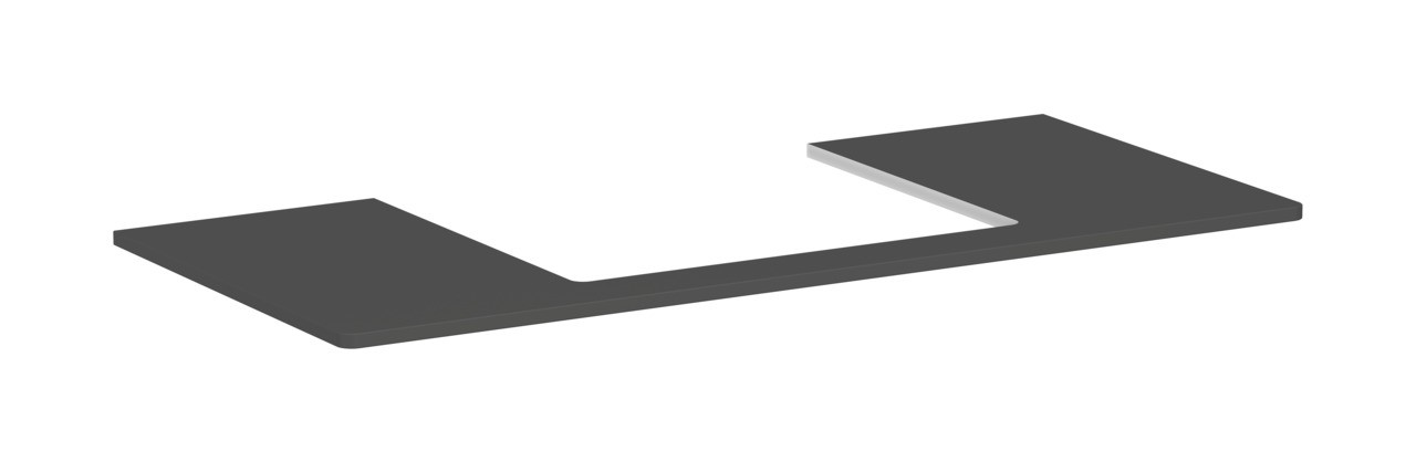 Hansgrohe Xelu Q Konsole 1180/550 mit Ausschnitt mittig für Aufsatzwaschtisch geschliffen 600/480 Diamantgrau Matt